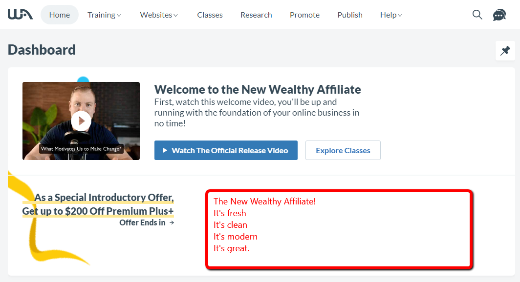 The New Wealthy Affiliate 2020 Update