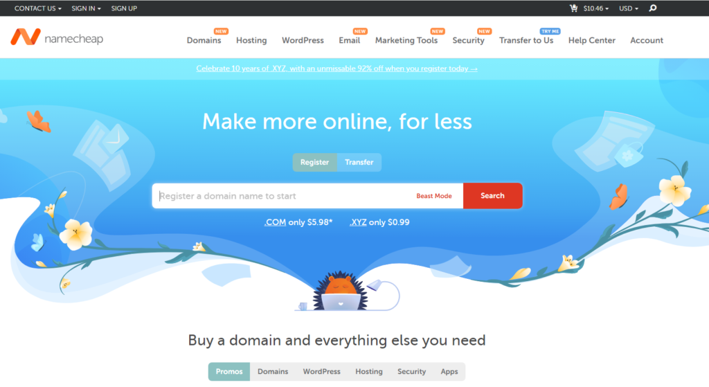 Namecheap domain company