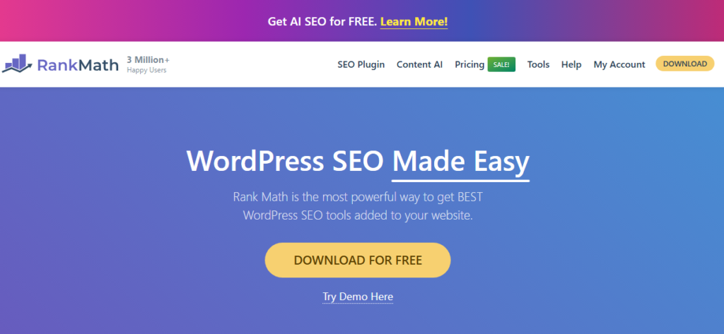Rank math Seo Plugin