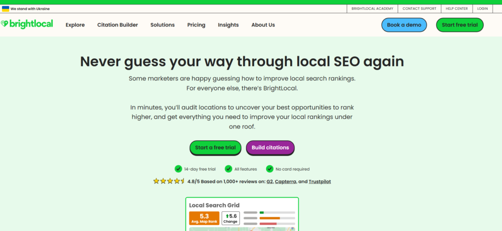 BrightLocal Local SEO Review