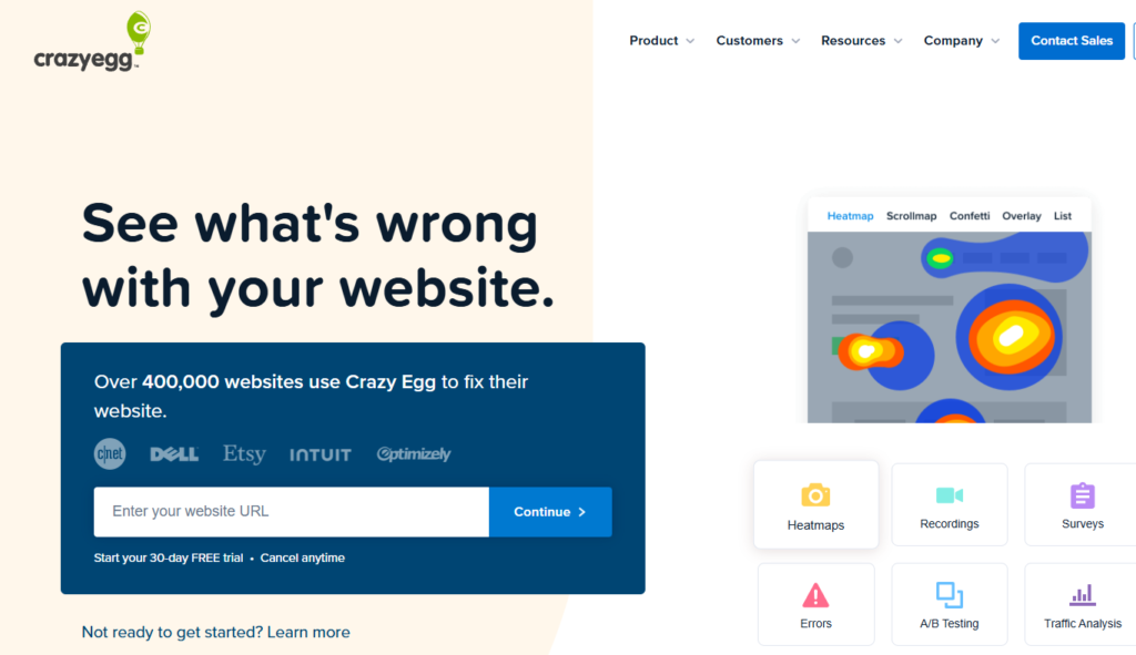 Crazy Egg Analytics tool