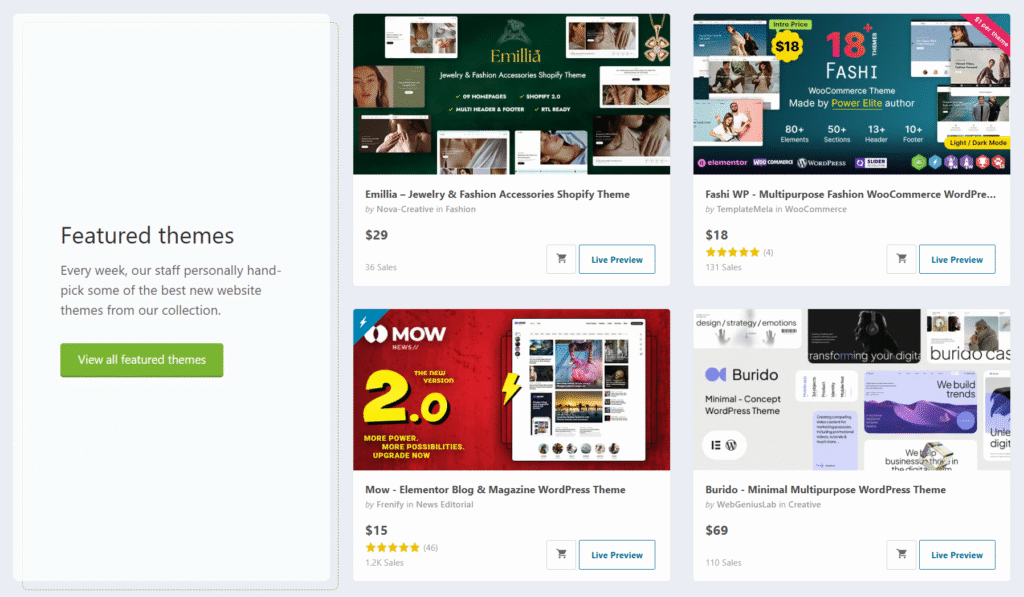 Best WordPress premium themes and templates